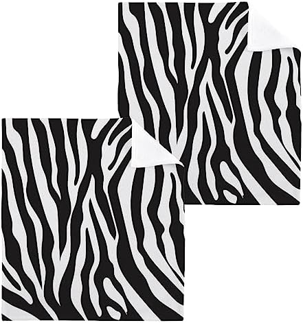 Zebra Washcloth 2-Pack Reusable Soft Quick-Dry