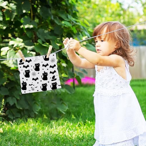 Burbuja Cats Bats Webs Cotton Washcloths Set of 2 1