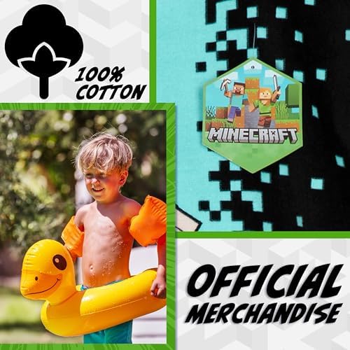 Minecraft Bath Towels for Kids Tivity for Dry Comfort