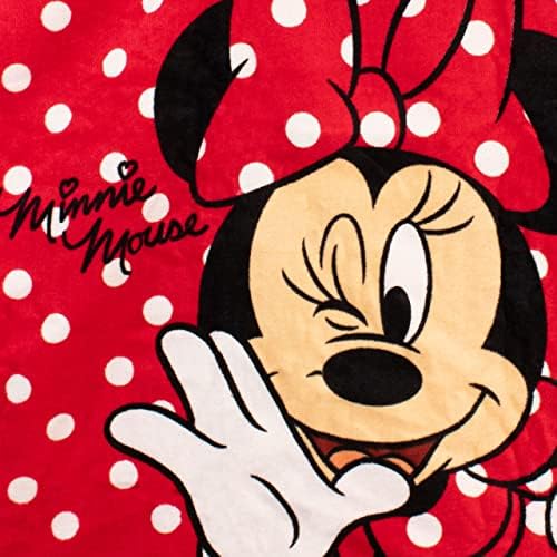 Disney Girls Minnie Mouse Bath Towel Kids Red