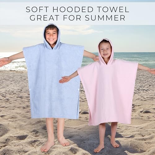 Superior Kids Cotton Terry Poncho Soft Absorbent Easy-Wear