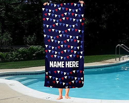 Extra Large Personalized USA Bath Towel for Kids Adults