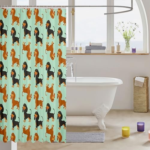 Dachshund Dog Shower Curtain 72 x 78
