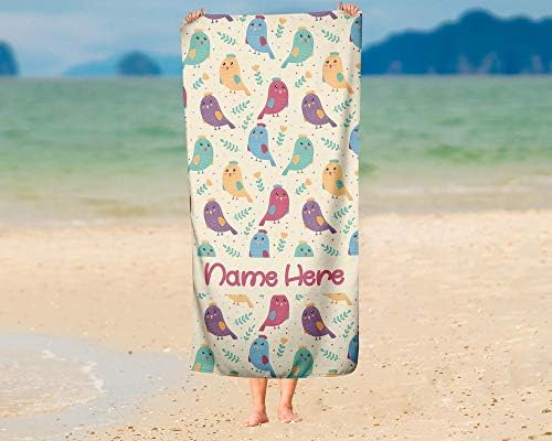Personalized Bird Towels - Oversized for Beach Travel