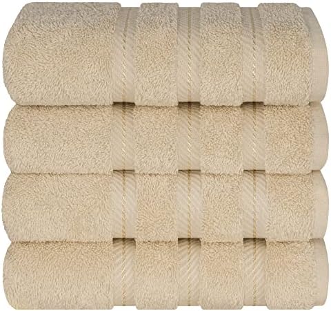 Luxury 4-Piece Bath Towels High-Quality Turkish Cotton Eco-Friendly Design