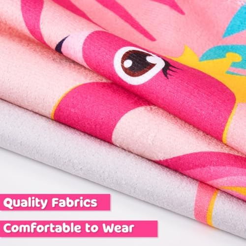 WERNNSAI Flamingo Hooded Beach Towel for Kids