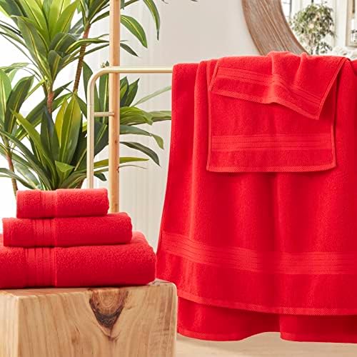 Luxury Red Bath Towel Set for a Perfect Bathroom Experience
