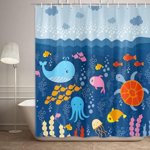 JAWO Adorable Cartoon Fish Whales Bath for Kids