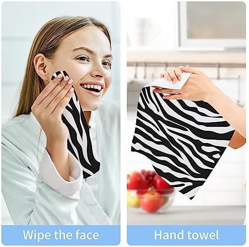 Zebra Washcloth 2-Pack Reusable Soft Quick-Dry
