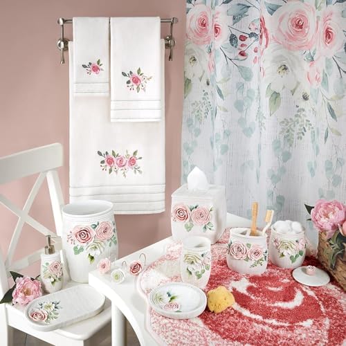 Elegant 3-Piece Cotton Towel Set - Spring Garden Collection