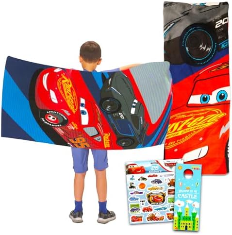 Disney Cars Beach Towel Set Lightning McQueen Ending Pool Fun