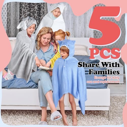Bulk of soft hooded bath towels for kids