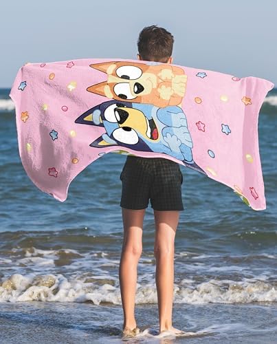 Jay Franco Bluey Bingo Beach Towel - Super Soft and Absorbent