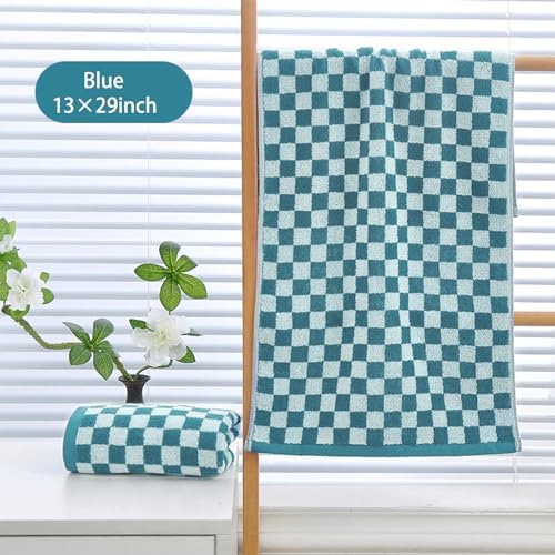 Stylifeo 5-Pack Soft Checkered Cotton Hand Towels 29x13 inches