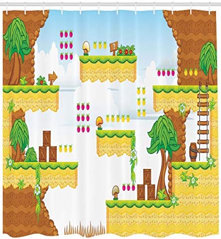 Ambesonne Retro West Style Shower Curtain for Kids