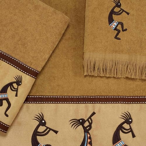 Avanti Linens 3-Piece Cotton Towels Soft Absorbent Kokopelli Collection