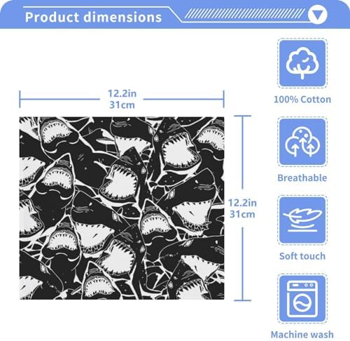 Yettasbin Shark Washcloth 2-Piece
