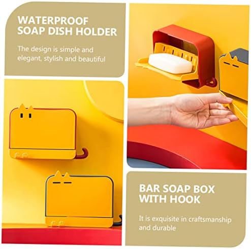 Anneome Wall-Mounted Bar Soap Holder with Lid Waterproof Easy to Clean
