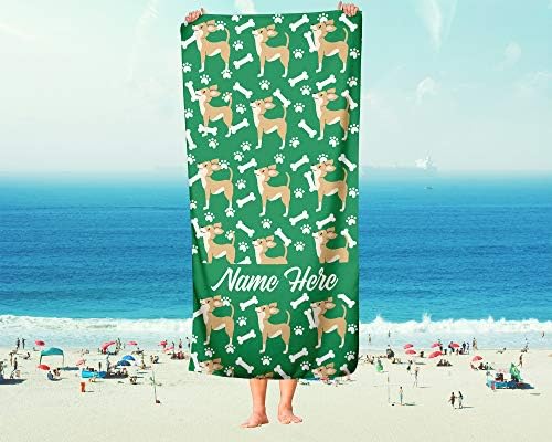 Personalized Pet Dog Chihuahua Towel - Custom Travel Bath Towels