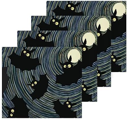 YETTASBIN Halloween Bat Washcloths 2 Pack