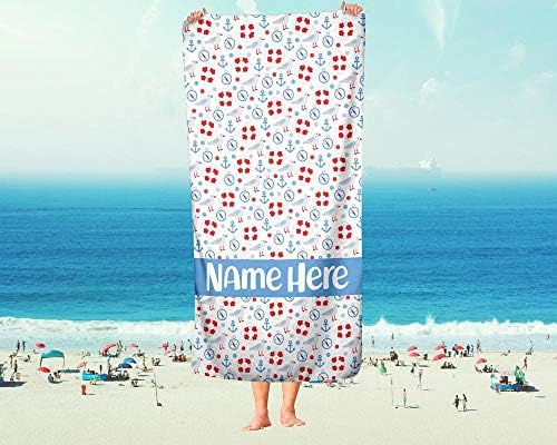 Extra Large Personalized Ocean Seagull Towel for Kids