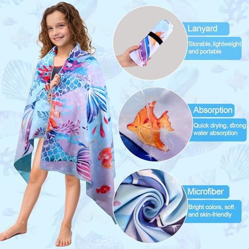 MelonBoat Mermaid Microfiber Beach Towel Extra Large