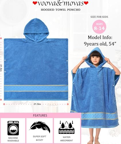 BOYS Hooded Bath Towel - Thick Soft Machine Washable