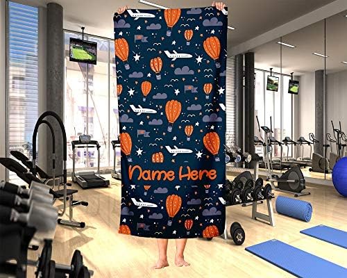 Extra Large Personalized Hot Air Balloon Towel for Kids