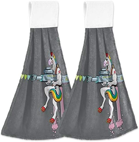 Vibrant Unicorn Soldier Hand Towels