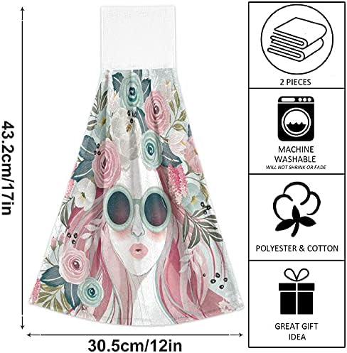 Sturdy Floral Hand Towels for Kitchen Bathroom Use