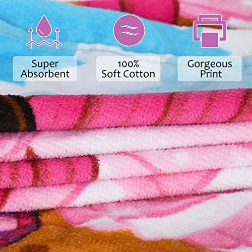 Tirrinia Princess Kids Bath Towel Fun for 2 to 7 years