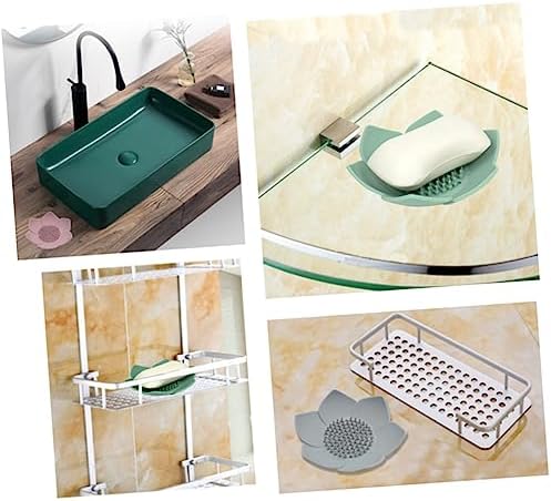 Ciieeo 1pc Creative Petals Shaped Silicone Soap Holder