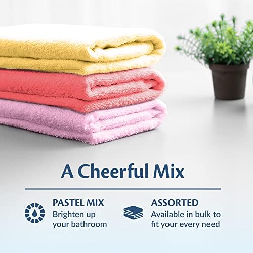 24x40 Pastel Cotton Towels for Small Hands and Beach Use