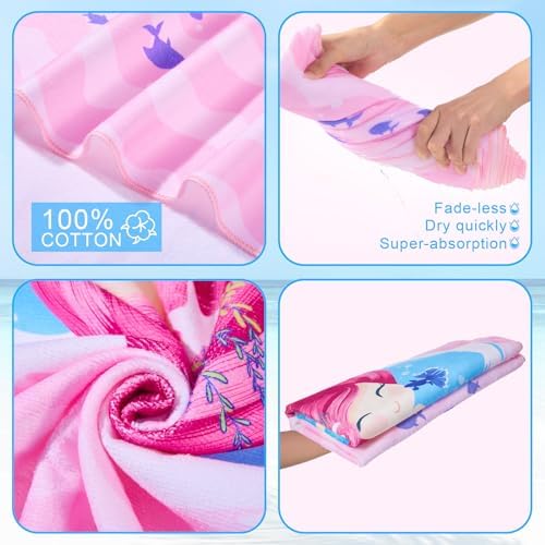 12 Mermaid Bath Towels Set