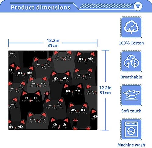 Cute Cat Washcloth Set 2PK Lightweight Quick Dry Baby Face Towels