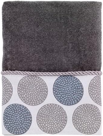 Avanti Linens - 3-Piece Towel Set Dotted Circles Collection Nickel