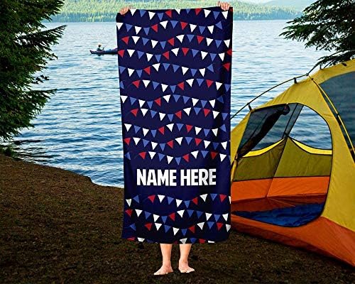 Extra Large Personalized USA Bath Towel for Kids Adults