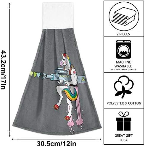 Vibrant Unicorn Soldier Hand Towels