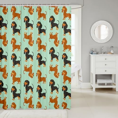 Dachshund Dog Shower Curtain 72 x 78
