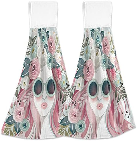 Sturdy Floral Hand Towels for Kitchen Bathroom Use