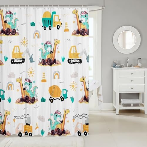 Cute Dinosaur Shower Curtain Set