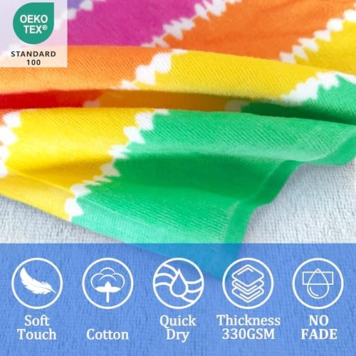 VOOVA MOVAS Kids Beach Towel 28X54inch Soft Absorbent Cotton