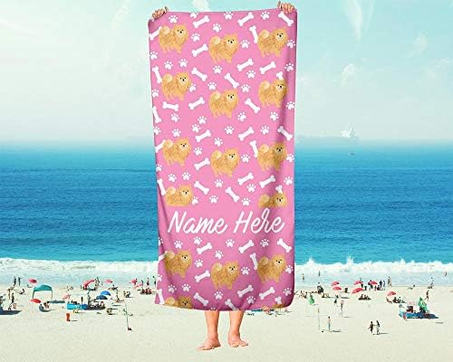 Personalized Oversized Pet Pomeranian Towels for Kids and Adults