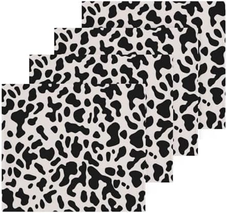 Cow Print Washcloths 2 Pack Soft Absorbent Baby Face Towels