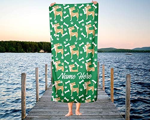 Personalized Pet Dog Chihuahua Towel - Custom Travel Bath Towels