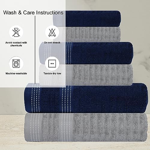 CASA COPENHAGEN Elegance 6-Piece Towel Set
