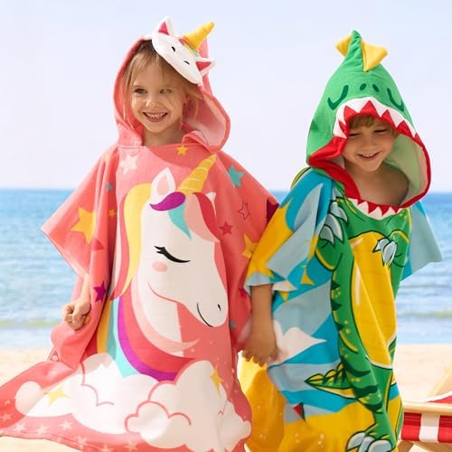 Quick Dry Double Thickness Hooded Beach Towel for Kids