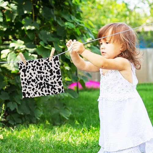 Cow Print Washcloths 2 Pack Soft Absorbent Baby Face Towels