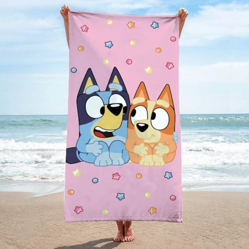 Jay Franco Bluey Bingo Beach Towel - Super Soft and Absorbent