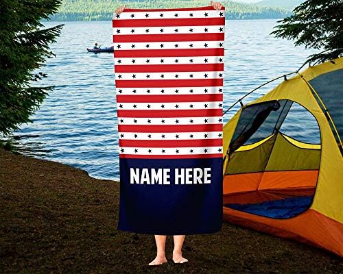 Personalized America-Themed Oversized Towels
